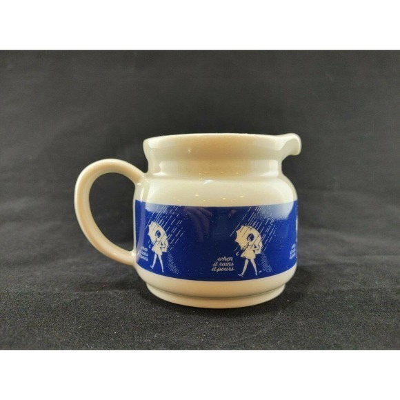 Salt Morton Coffee Mug‎ Rains Pours Girl Cup and Creamer 1968 Vintage Japan - Picture 9 of 12